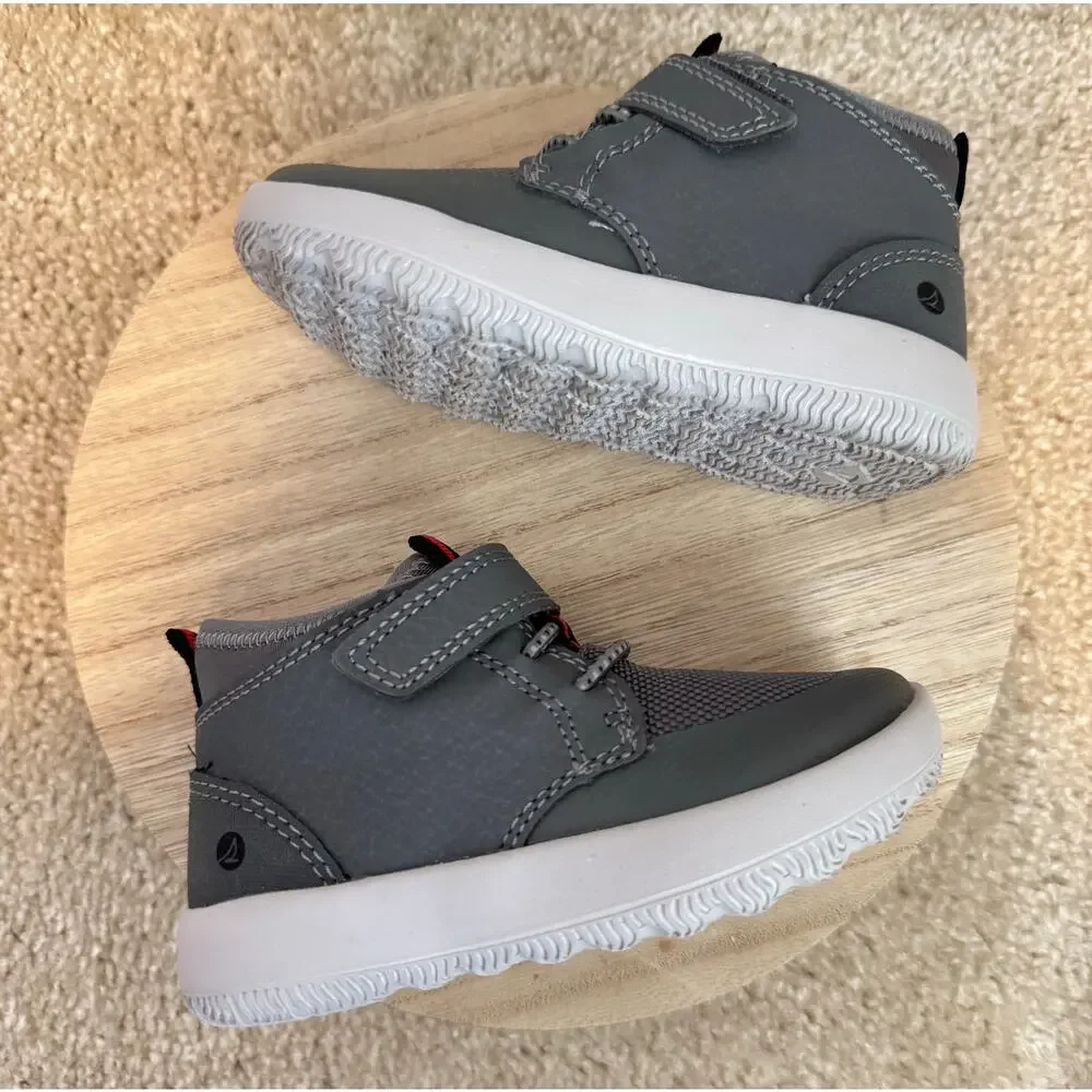 Sperry Coastal Break Grey Chukka Toddler Shoes sz 6